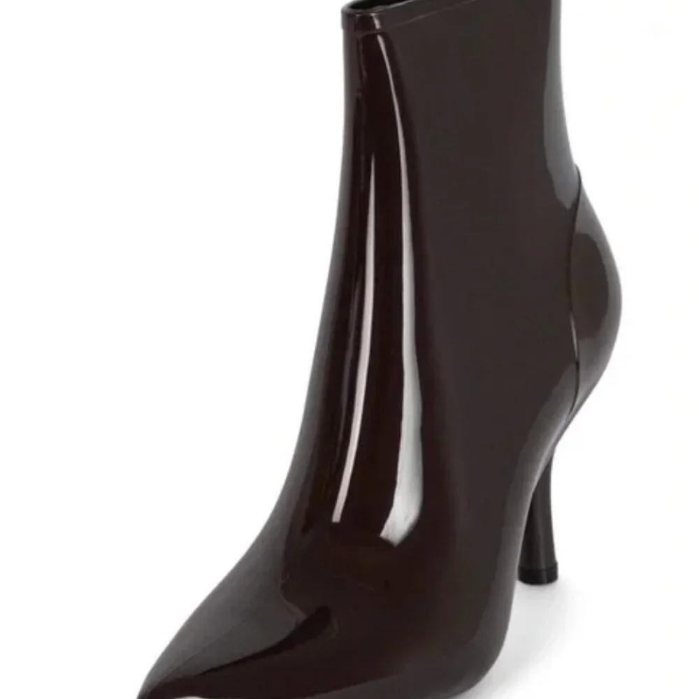 NEW Jeffrey Campbell Puddles Bootie (Women) 9M, WINE SHINY